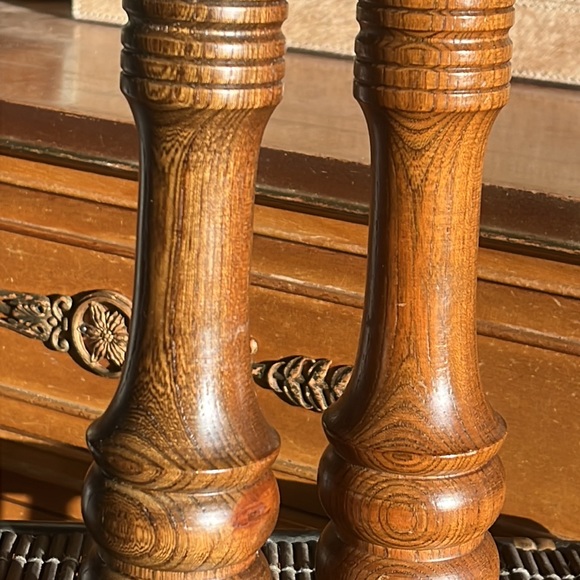 Pair of wood salt shaker and pepper mill, marked Japan - Picture 3 of 9